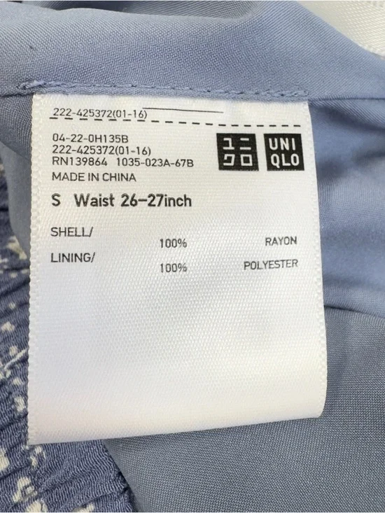 Uniqlo Floral Maxi Skirt Blue White Ditsy Print Elastic Waist Size Small - Picture 9 of 10